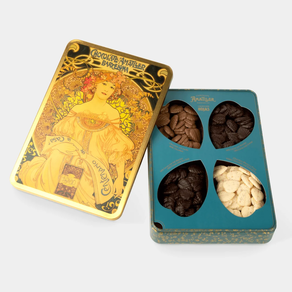 Lata Hojas Chocolate Amatller Surtido 240g | 4 Sabores Gourmet | Regalo Sin Gluten | Barcelona 1797