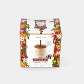 Chocolate a la Taza Ritual 70% Cacao | Simón Coll | 6 Sobres | Listo en 2 min | Sin Gluten