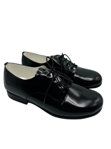 Zapato colegial Inglés azul piel brillo