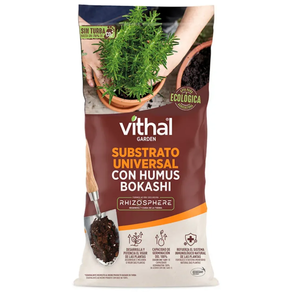 VITHAL SUSTRATO CON COMPOST, FIBRA DE COCO Y HUMUS DE ALGAS BOKASHI-TIERRA 20L