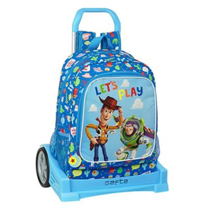Mochila CON CARRO Toy Story Let's play. Medidas 32x14x42 cms.
