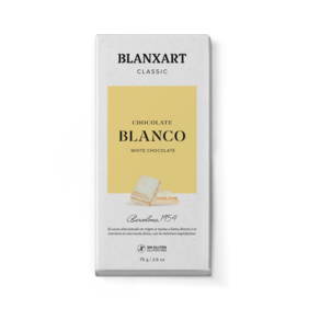 Chocolate Blanco Blanxart 75g | Manteca de Cacao y Vainilla