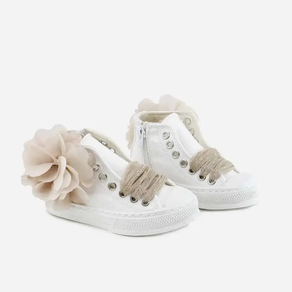 Botas Lona Flor Lila Plumeti Urban57