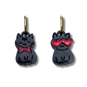 Pendientes  Arito Gatos Negros