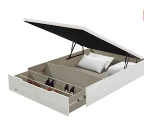 ABATIBLEMADERA CON ZAPATERO 105X190 BLANCO