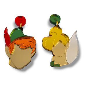 Pendientes Peter Pan y Campanilla