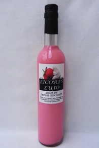 Marrubi eta esne gain likorea Licores Lujo (modelo gourmet 500 ml, 3 botila)