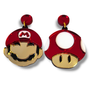 Pendientes Super Mario y Seta