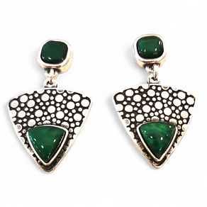 Pendientes Esencia Esmeralda Tribal