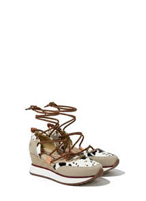 Deportivas Gioseppo con Cuña y Estampado Animal cow