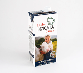 Leche UHT semidesnatada Bizkaia Esnea (pack 6 cajas)