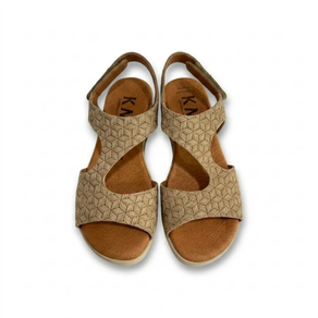 Sandalias Planas Kamina serraje musroom
