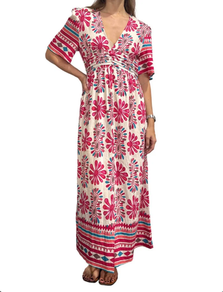 Vestido largo estampado SS2026