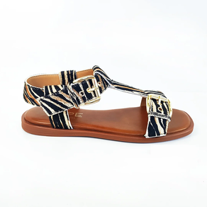 Sandalia plana animal print
