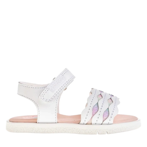 SANDALIA PBK 54000 BLANCO/GLITTER ROSA (24-27)