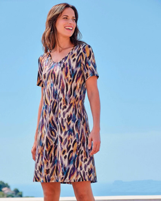 VESTIDO MANGA CORTA ANIMAL PRINT MASSANA REF. 267411
