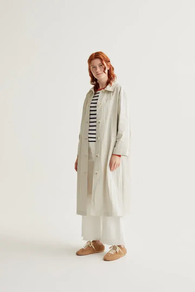 Gabardina blanco roto