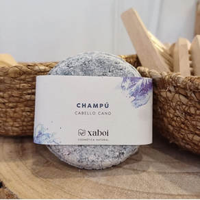 Champú sólido cabello cano