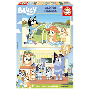 Super Puzzle Madera 2X50 -  Bluey