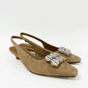 Zapatos Slingback Lodi en Ante Color Cuero