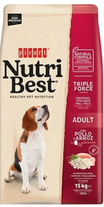 NUTRIBEST ADULT POLLO Y ARROZ 15KG  CHICKEN & RICE