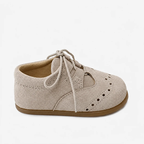 Inglesitos barefoot piel velour camel Elisoft CON LENGUETA kids
